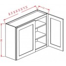 36" High Wall Cabinets - Double Door