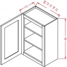 36" High Wall Cabinets - Single Door