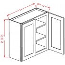 Open Door Frame Wall Cabinets - Double Door