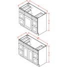 Vanity Combo Bases – Double Drawer Stack