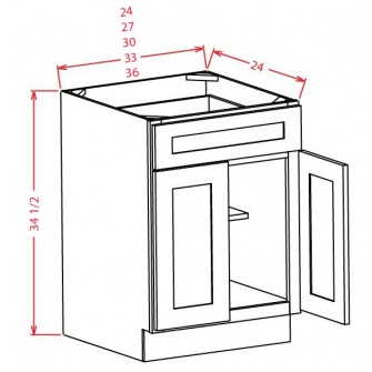 Double Door Single Drawer Bases