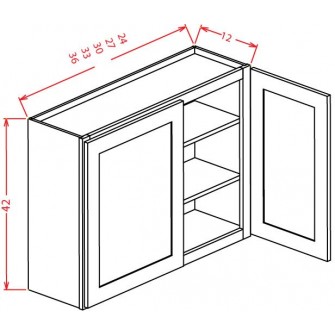42" High Wall Cabinets - Double Door