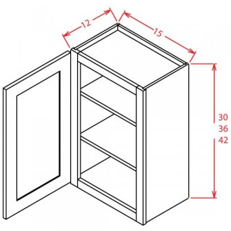 Open Door Frame Wall Cabinets - Single Door