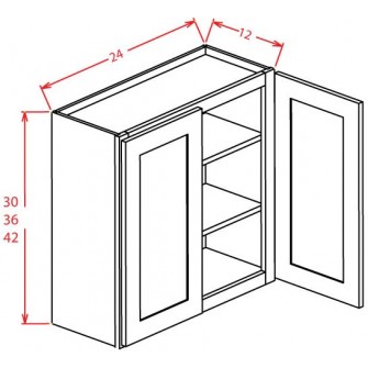 Open Door Frame Wall Cabinets - Double Door